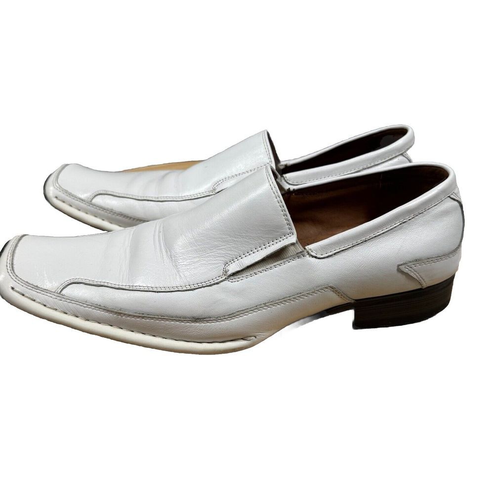 Giorgio Brutini Men's White Leather Toe Dress Shoes –‎ Size 7.5M